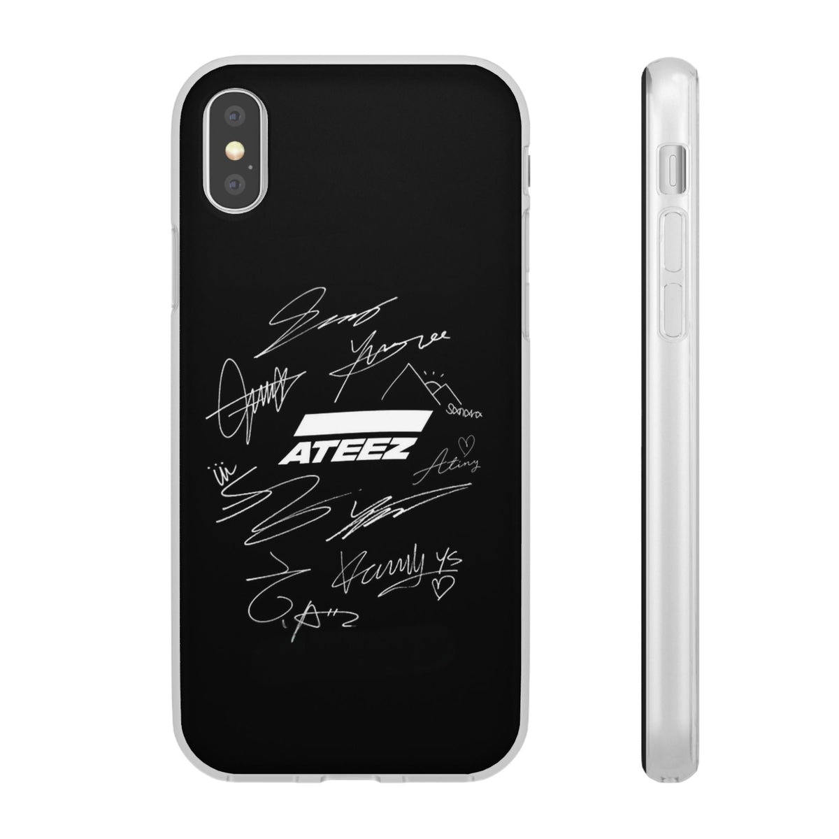 Ateez Logo & Signatures Cell Phone Case - iPhone, Samsung and Custom Covers - K - Pop Phone Covers, Gifts for Carats, SVT Stylish Cell Phone Accessories - Beyond The Shoppe