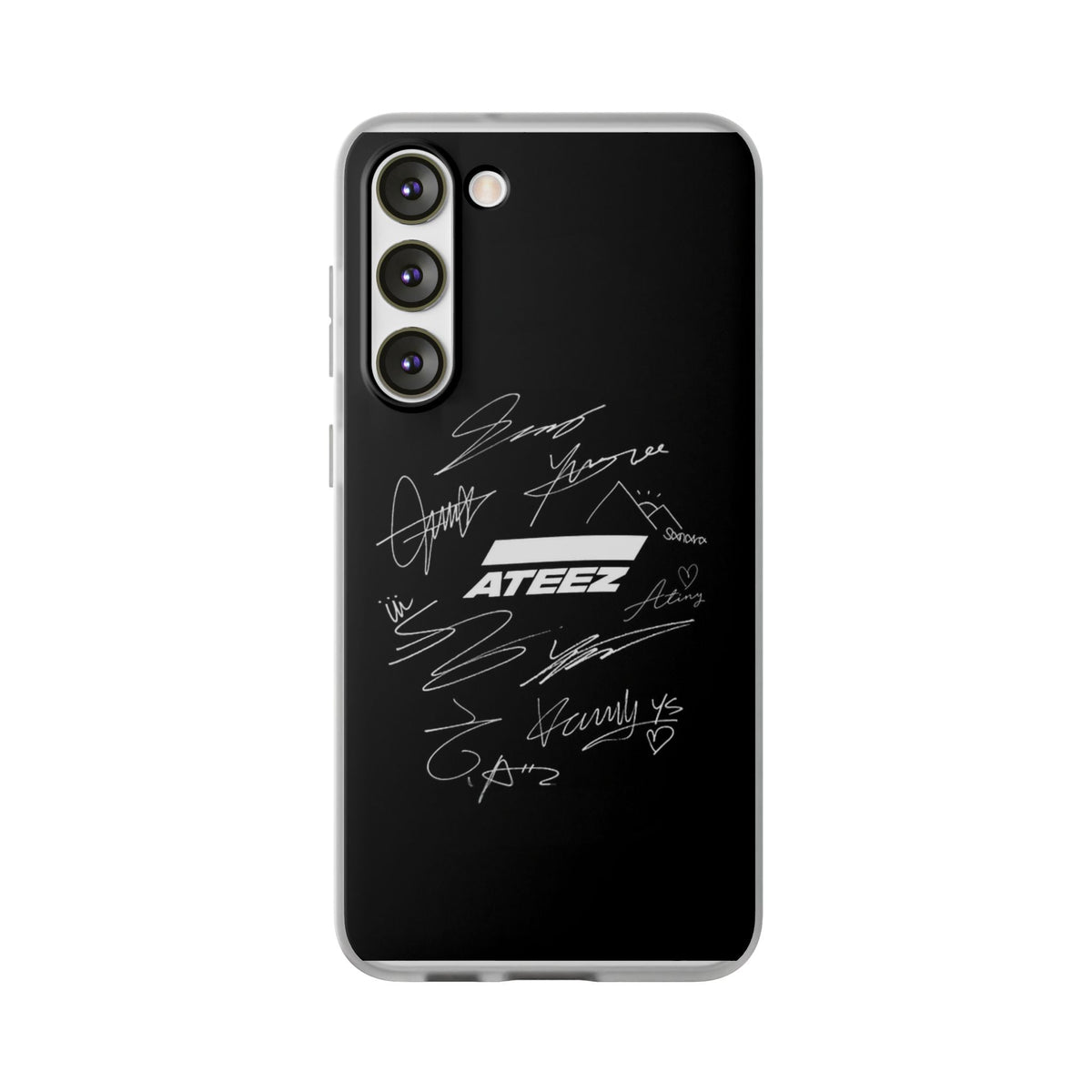 Ateez Logo & Signatures Cell Phone Case - iPhone, Samsung and Custom Covers - K - Pop Phone Covers, Gifts for Carats, SVT Stylish Cell Phone Accessories - Beyond The Shoppe