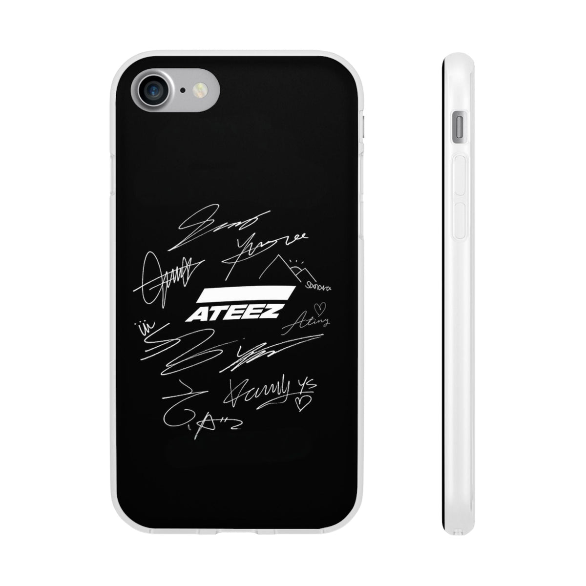Ateez Logo & Signatures Cell Phone Case - iPhone, Samsung and Custom Covers - K - Pop Phone Covers, Gifts for Carats, SVT Stylish Cell Phone Accessories - Beyond The Shoppe