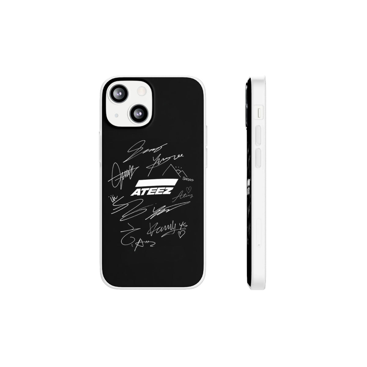 Ateez Logo & Signatures Cell Phone Case - iPhone, Samsung and Custom Covers - K - Pop Phone Covers, Gifts for Carats, SVT Stylish Cell Phone Accessories - Beyond The Shoppe
