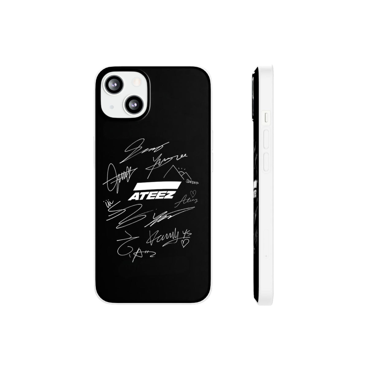 Ateez Logo & Signatures Cell Phone Case - iPhone, Samsung and Custom Covers - K - Pop Phone Covers, Gifts for Carats, SVT Stylish Cell Phone Accessories - Beyond The Shoppe