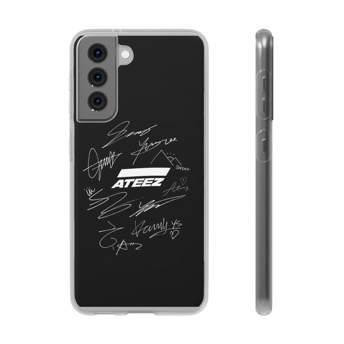 Ateez Logo & Signatures Cell Phone Case - iPhone, Samsung and Custom Covers - K - Pop Phone Covers, Gifts for Carats, SVT Stylish Cell Phone Accessories - Beyond The Shoppe