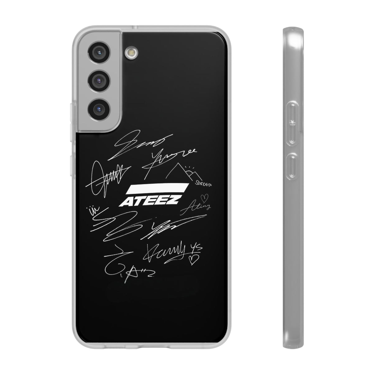 Ateez Logo & Signatures Cell Phone Case - iPhone, Samsung and Custom Covers - K - Pop Phone Covers, Gifts for Carats, SVT Stylish Cell Phone Accessories - Beyond The Shoppe