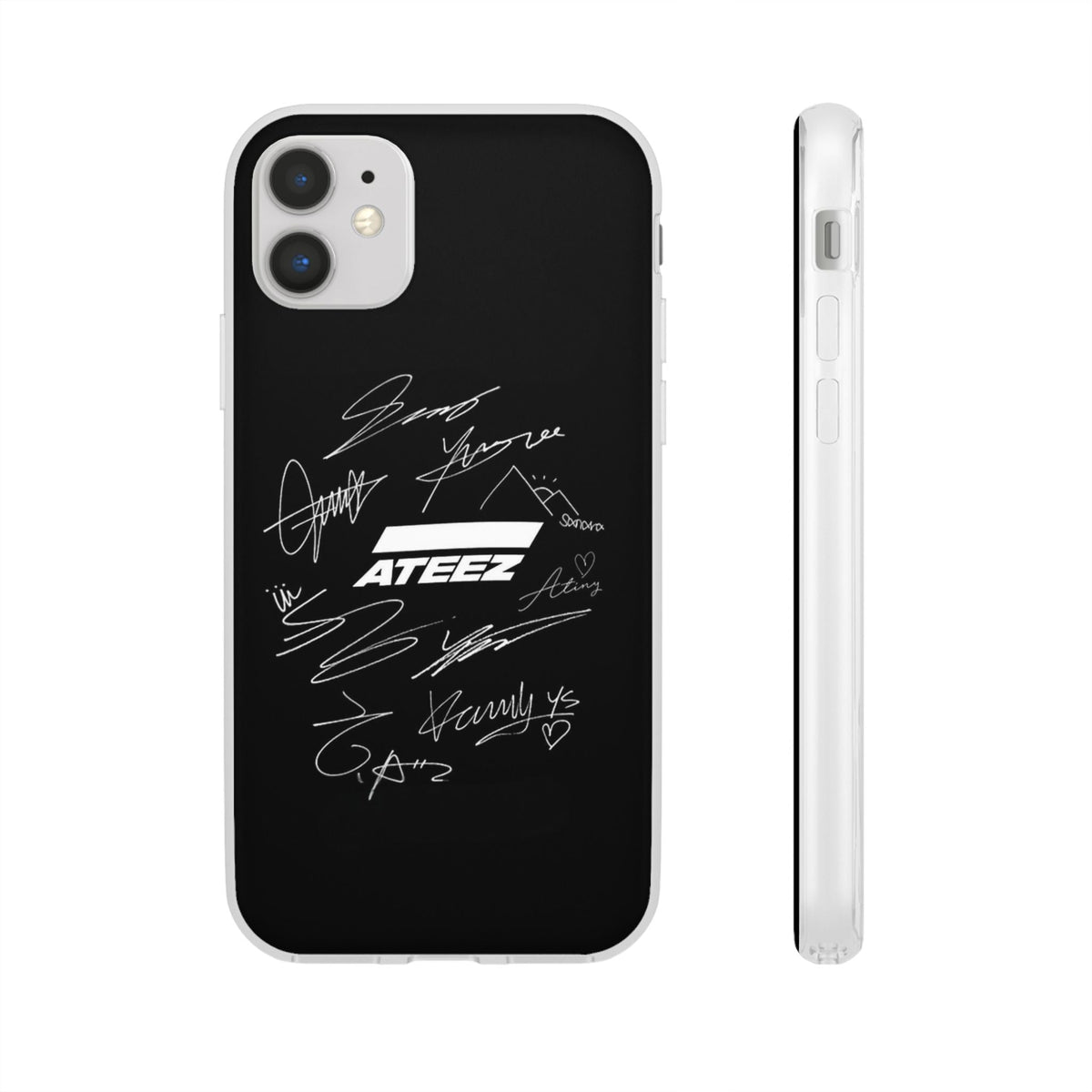 Ateez Logo & Signatures Cell Phone Case - iPhone, Samsung and Custom Covers - K - Pop Phone Covers, Gifts for Carats, SVT Stylish Cell Phone Accessories - Beyond The Shoppe