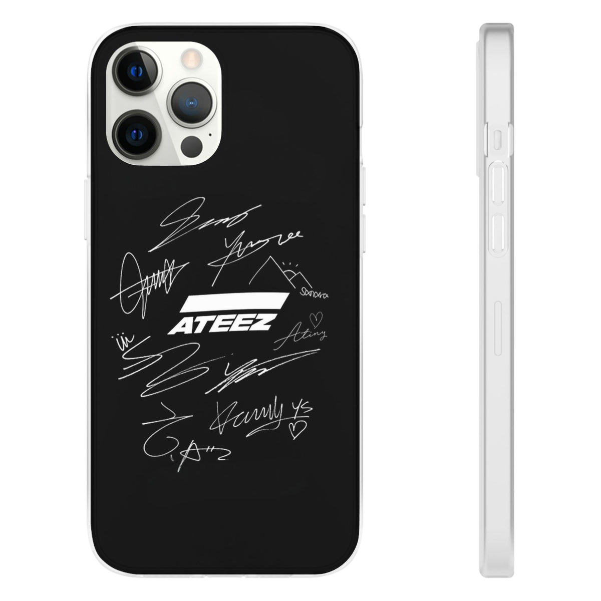 Ateez Logo & Signatures Cell Phone Case - iPhone, Samsung and Custom Covers - K - Pop Phone Covers, Gifts for Carats, SVT Stylish Cell Phone Accessories - Beyond The Shoppe