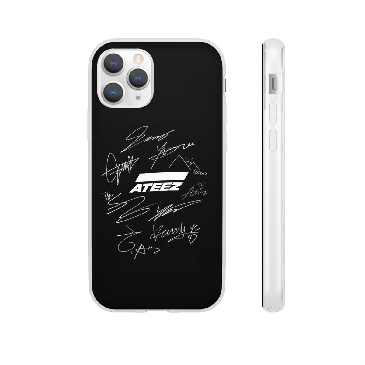 Ateez Logo & Signatures Cell Phone Case - iPhone, Samsung and Custom Covers - K - Pop Phone Covers, Gifts for Carats, SVT Stylish Cell Phone Accessories - Beyond The Shoppe