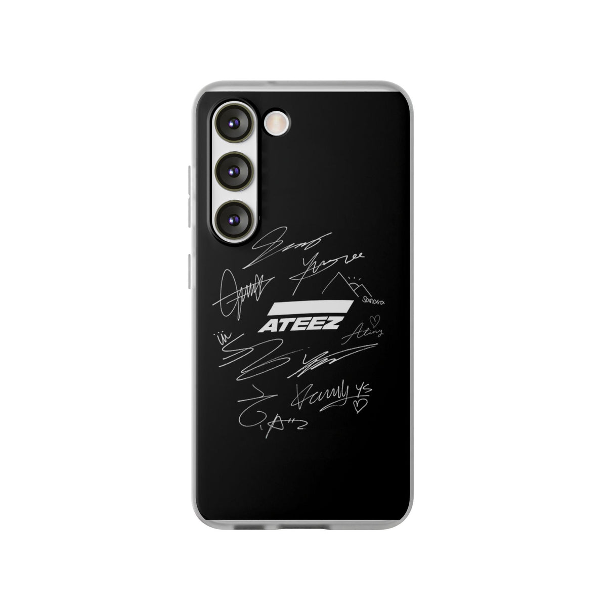 Ateez Logo & Signatures Cell Phone Case - iPhone, Samsung and Custom Covers - K - Pop Phone Covers, Gifts for Carats, SVT Stylish Cell Phone Accessories - Beyond The Shoppe