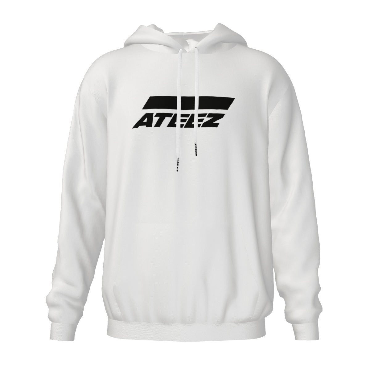 Ateez Logo & Signatures White Light weight Hoodie Sweatshirt with pockets – Fanmade K - pop Apparel - Beyond The Shoppe