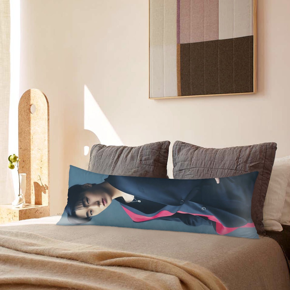 Ateez San Full body pillow case - double sided in 3 sizes Ateez full size pillow case - Aniteez pillowcase - Beyond The Shoppe