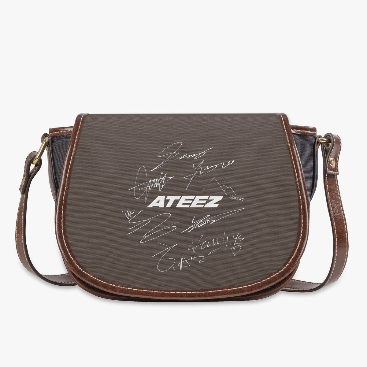 Ateez Signatures Flap Saddle Bag – Perfect Everyday Crossbody Purse - Chic & Cute Bag - Beyond The Shoppe