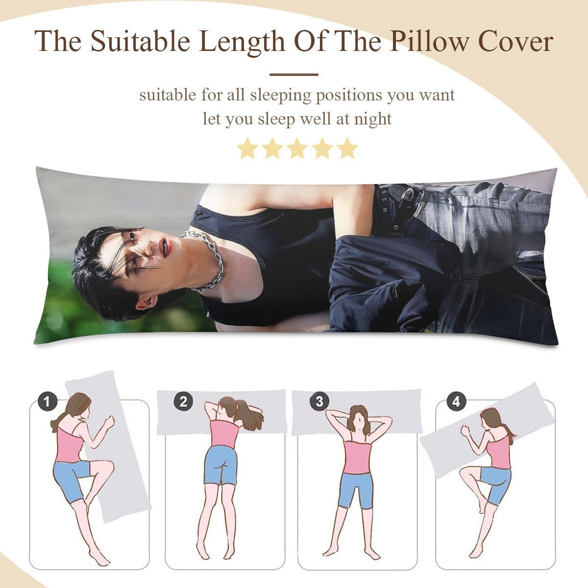 Ateez Wooyoung Full Body Pillow Case - Double Sided Full Body Pillowcases - 3 sizes! - Beyond The Shoppe