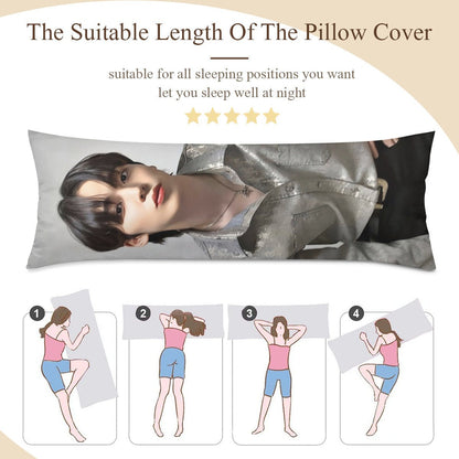 Ateez Yunho Custom Full body pillow case - Double sided pillowcase - 3 sizes! Custom pillow cover - aniteez - Beyond The Shoppe