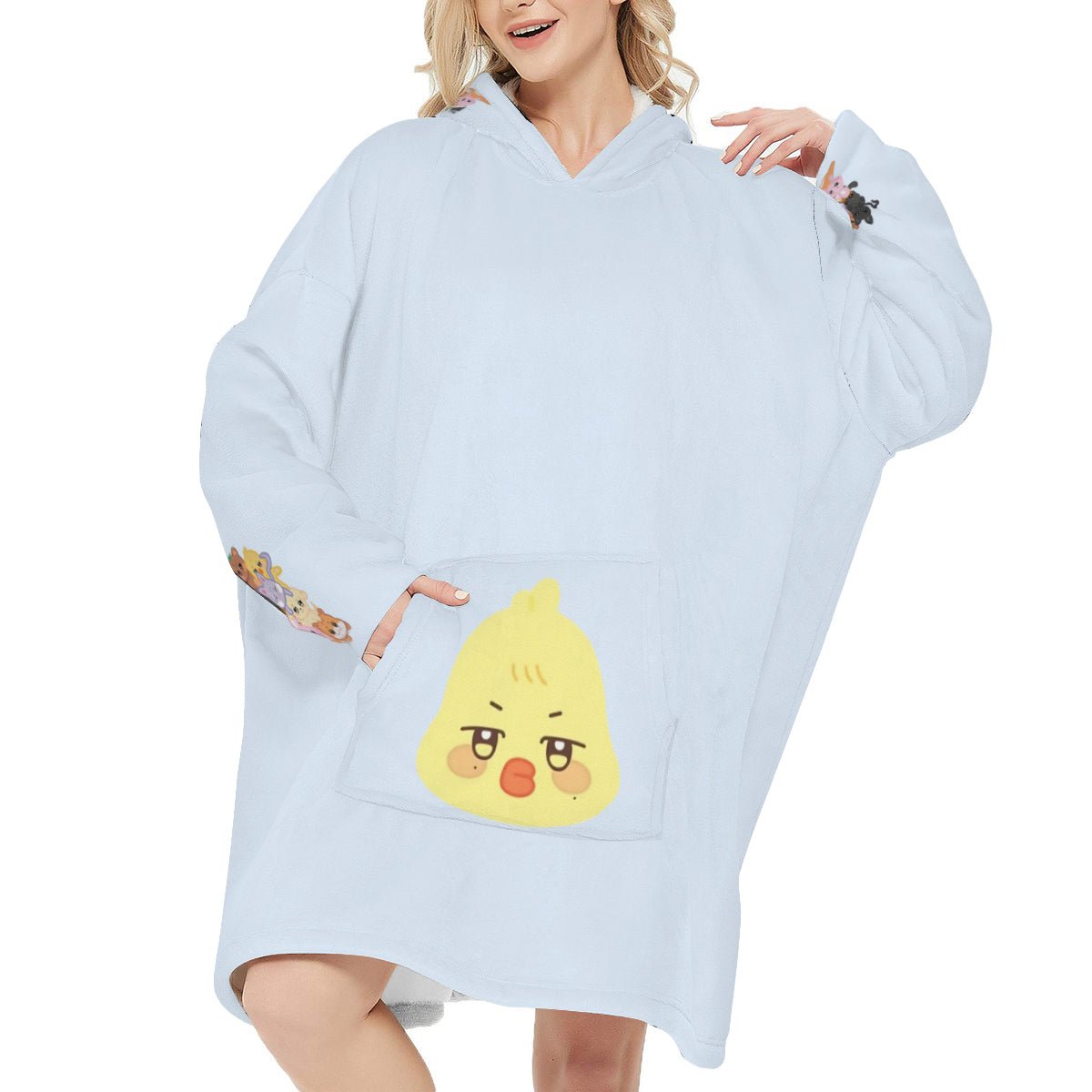 Atinteez Snug Hoodie Oversized BbyongMING - MINGI - Wearable Sleep Blanket Hoodie - Ateez Blanket - Atiny Fleece Hoodie - Beyond The Shoppe