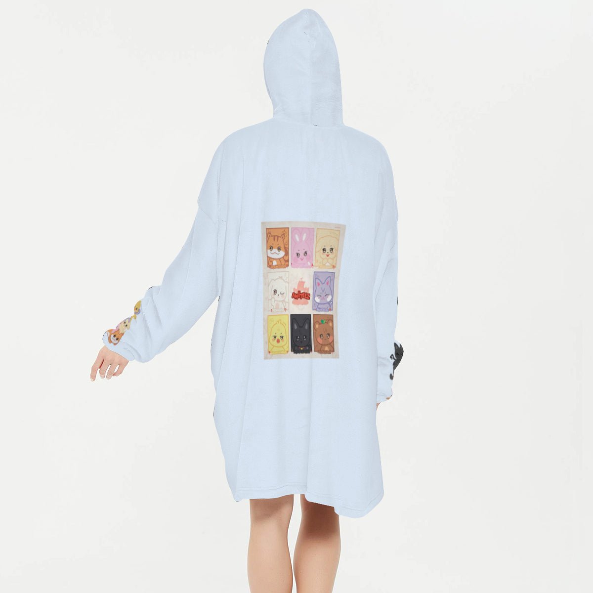 Atinteez Snug Hoodie Oversized BbyongMING - MINGI - Wearable Sleep Blanket Hoodie - Ateez Blanket - Atiny Fleece Hoodie - Beyond The Shoppe
