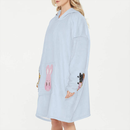Atinteez Snug Hoodie Oversized DDEONGbyeoli - SEONGHWA - Wearable Sleep Blanket Hoodie - Ateez Blanket - Atiny Fleece Hoodie - Beyond The Shoppe