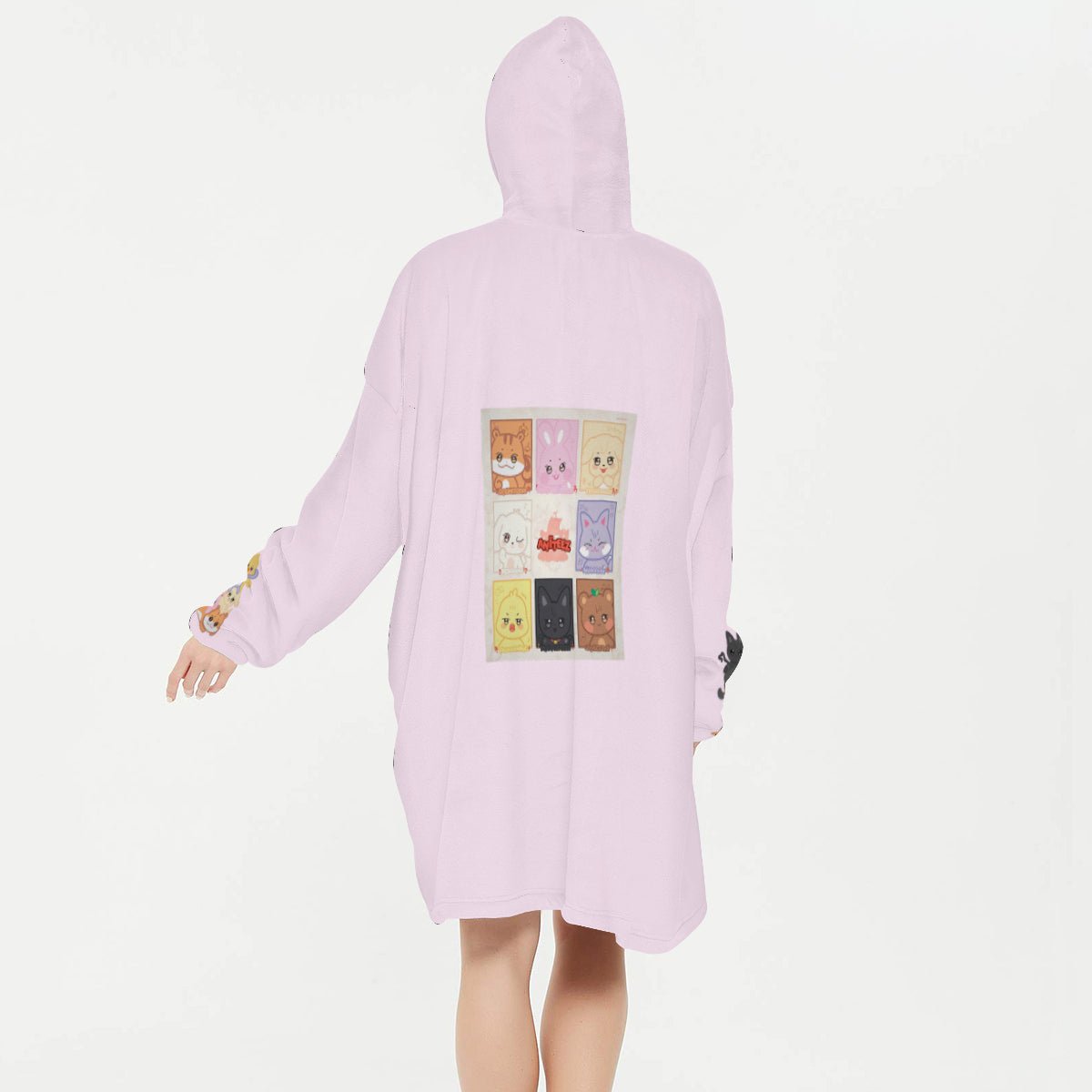 Atinteez Snug Hoodie Oversized HETmongi - YEOSANG - Wearable Sleep Blanket Hoodie - Ateez Blanket - Atiny Fleece Hoodie - Beyond The Shoppe