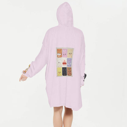 Atinteez Snug Hoodie Oversized HETmongi - YEOSANG - Wearable Sleep Blanket Hoodie - Ateez Blanket - Atiny Fleece Hoodie - Beyond The Shoppe