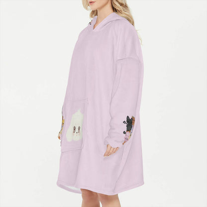 Atinteez Snug Hoodie Oversized HETmongi - YEOSANG - Wearable Sleep Blanket Hoodie - Ateez Blanket - Atiny Fleece Hoodie - Beyond The Shoppe