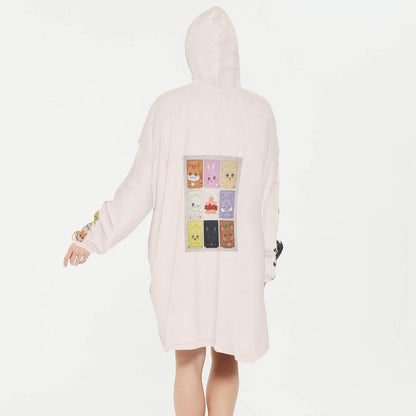 Atinteez Snug Hoodie Oversized JJONGbear - JONGHO - Wearable Sleep Blanket Hoodie - Ateez Blanket - Atiny Fleece Hoodie - Beyond The Shoppe