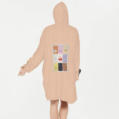 Atinteez Snug Hoodie Oversized JJOONGrami - HONGJOONG - Wearable Sleep Blanket Hoodie - Ateez Blanket - Atiny Fleece Hoodie - Beyond The Shoppe