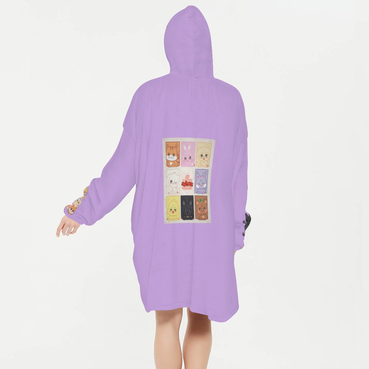 Atinteez Snug Hoodie Oversized TYUdeongi - YUNHO - Wearable Sleep Blanket Hoodie - Ateez Blanket - Atiny Fleece Hoodie - Beyond The Shoppe