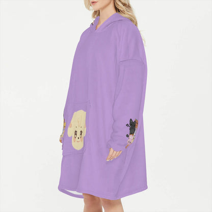 Atinteez Snug Hoodie Oversized TYUdeongi - YUNHO - Wearable Sleep Blanket Hoodie - Ateez Blanket - Atiny Fleece Hoodie - Beyond The Shoppe