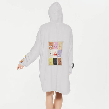 Atinteez Snug Hoodie Oversized WOOYOnyang - WOOYOUNG - Wearable Sleep Blanket Hoodie - Ateez Blanket - Atiny Fleece Hoodie - Beyond The Shoppe