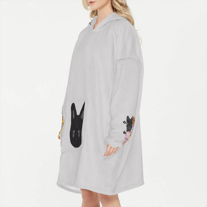 Atinteez Snug Hoodie Oversized WOOYOnyang - WOOYOUNG - Wearable Sleep Blanket Hoodie - Ateez Blanket - Atiny Fleece Hoodie - Beyond The Shoppe