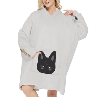 Atinteez Snug Hoodie Oversized WOOYOnyang - WOOYOUNG - Wearable Sleep Blanket Hoodie - Ateez Blanket - Atiny Fleece Hoodie - Beyond The Shoppe