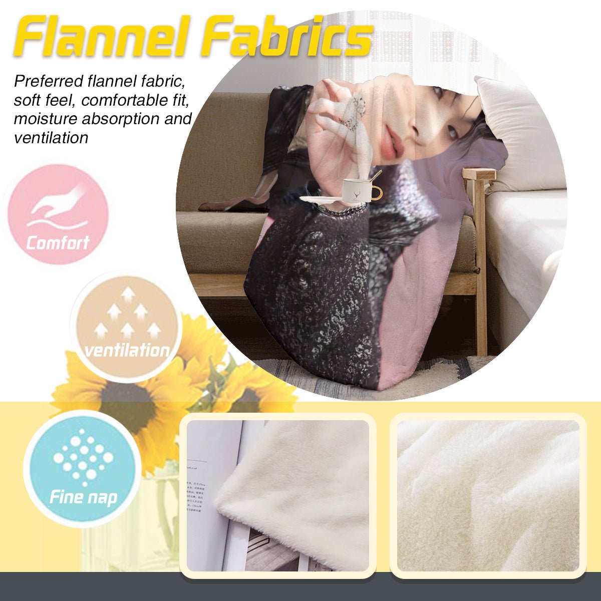 Attez Mingi Flannel Breathable Blanket 4 Sizes! Blanket Throw - Beyond The Shoppe