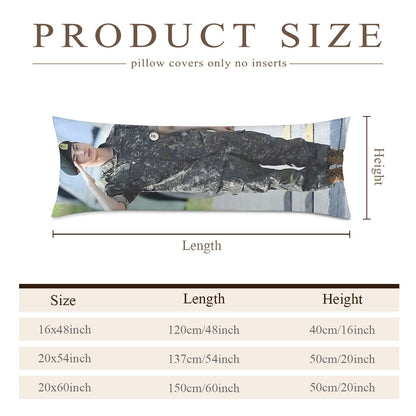 BTS Jin Military Discharge Body Pillow Case - 3 Sizes - BTS Jin full size double sided pillow case - BTS World Wide Handsome pillow case