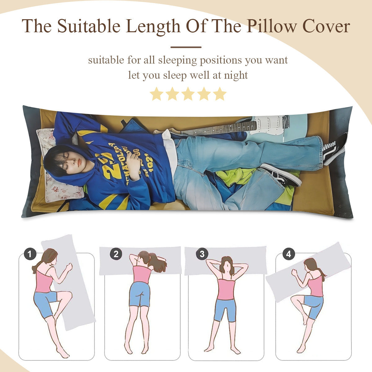 Enhypen Heeseung Full Body Pillow case - Double Sided Pillowcase - 3 Sizes!  Engene
