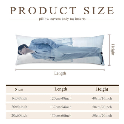 BTS V Body Pillow Case - 3 Sizes - BTS V full size pillow case - BTS Taehyung double sided pillowcase