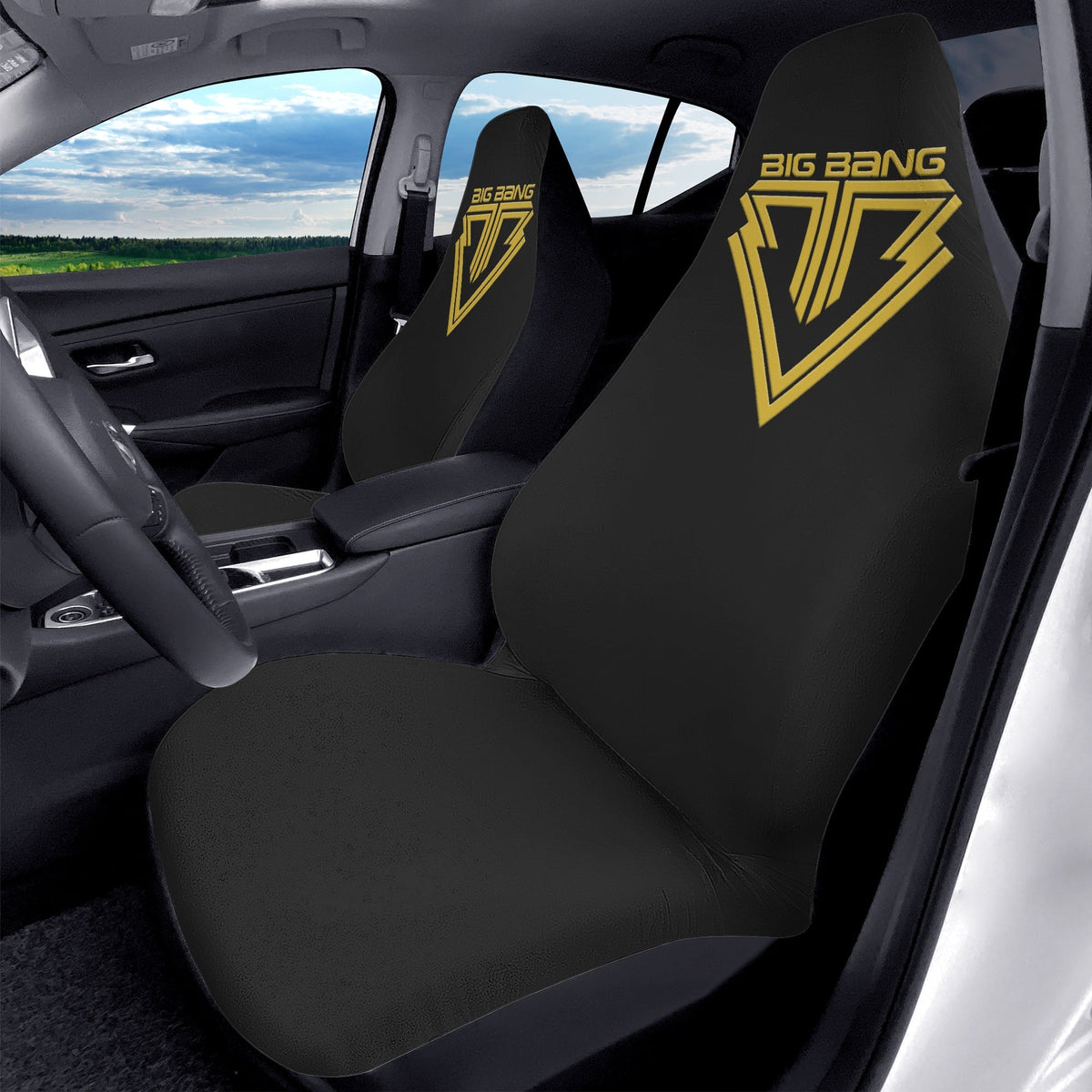 BangBang Microfiber Car Seat Covers - 2Pcs Car Seat Microfiber Covers - Set of 2 - KPop car accessories - Beyond The Shoppe