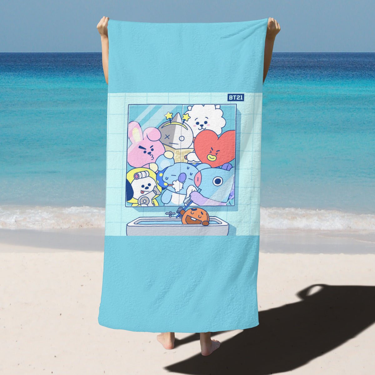 Beach towel (comfortable model)｜Polyester - BT21 - bath - towel - Beyond The Shoppe
