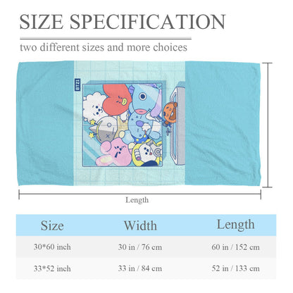 Beach towel (comfortable model)｜Polyester - BT21 - bath - towel - Beyond The Shoppe
