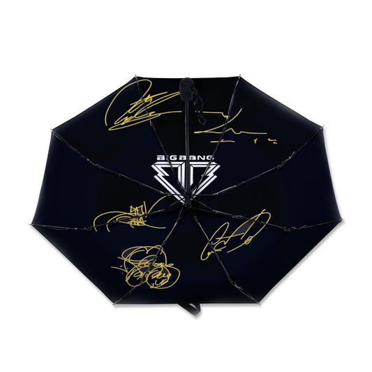 BigBang Automatic opening umbrella featuring their Logo and Signatures - Kpop for rainy weather andprotection from weatherXT - Beyond The Shoppe