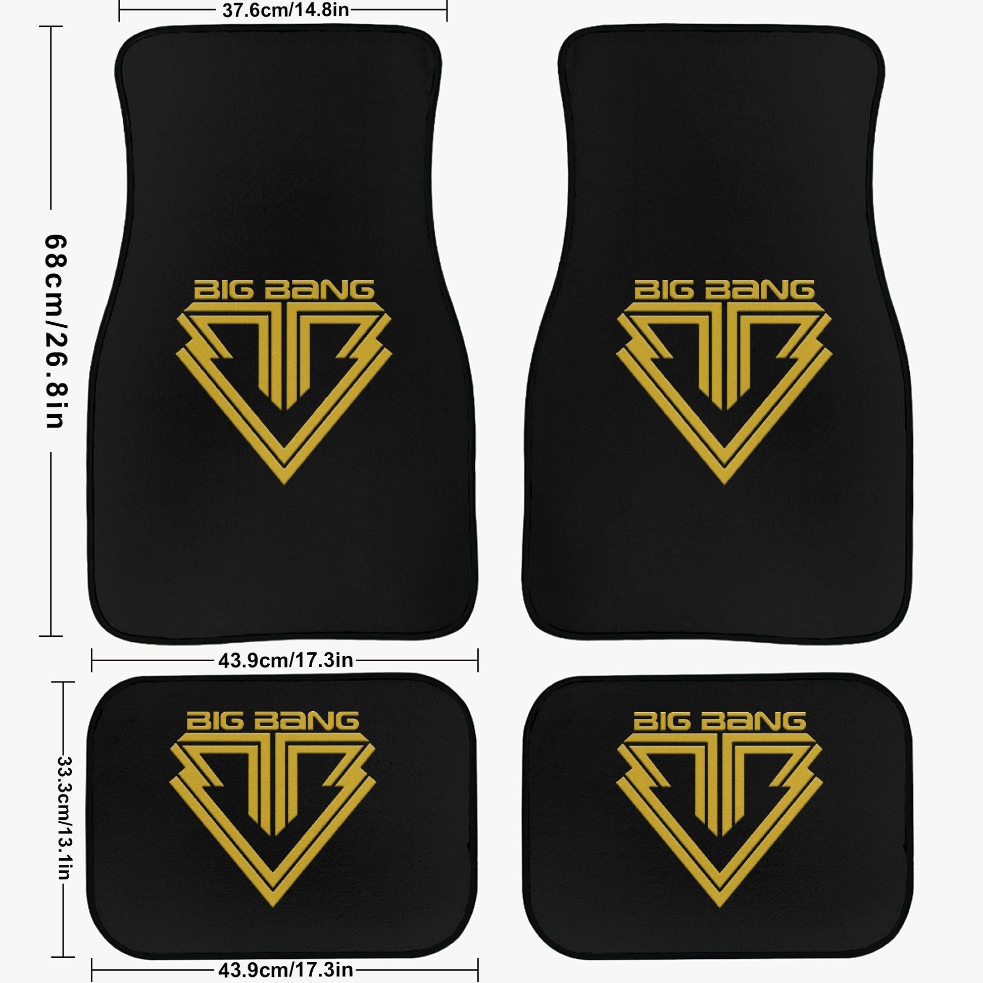 BigBang Car Floor Mats - 4Pcs Car Floor Mats - Car Accessories - Kpop car mats - (Set of 4 - 2 Front & 2 Rear) - Beyond The Shoppe