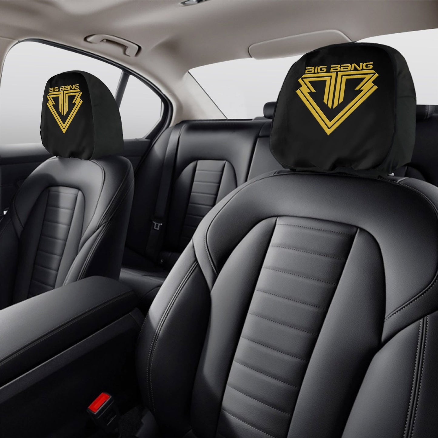 BigBang Logo Car Headrest Covers - 2Pcs - car accessories - Great KPop Gift! - Beyond The Shoppe