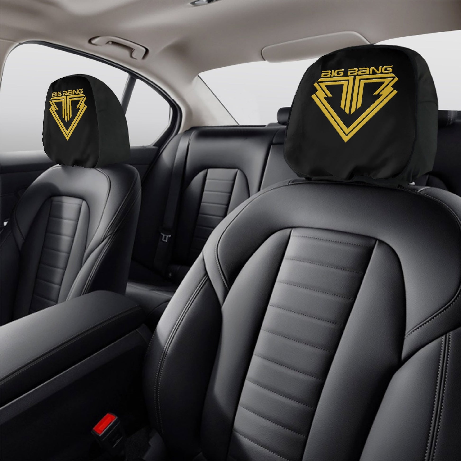 BigBang Logo Car Headrest Covers - 2Pcs - car accessories - Great KPop Gift! - Beyond The Shoppe
