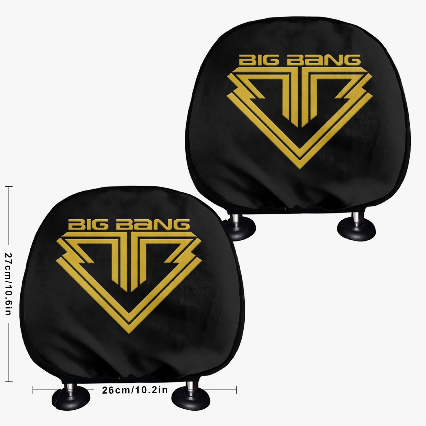 BigBang Logo Car Headrest Covers - 2Pcs - car accessories - Great KPop Gift! - Beyond The Shoppe