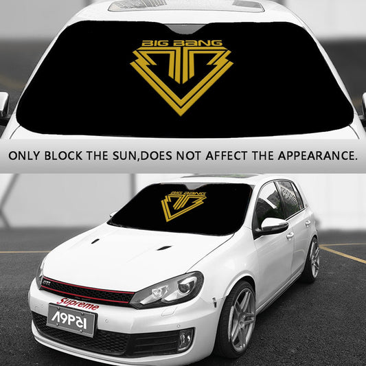 BIGBANG Logo Sun Shade - Windshield Cover - KPop Themed - Great gift! Car Window Shield - Windshield Protector - Beyond The Shoppe