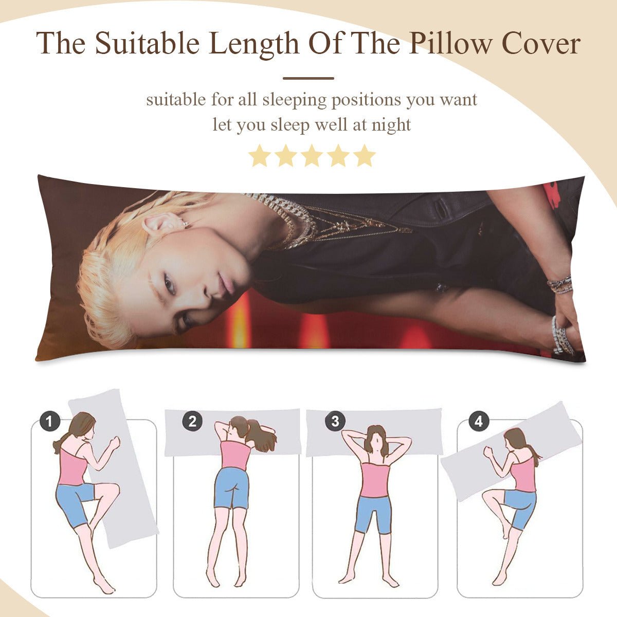 BIGBANG Taeyang Full Body Pillow Case - Double Sided Full Body Pillowcases - 3 sizes! - Beyond The Shoppe