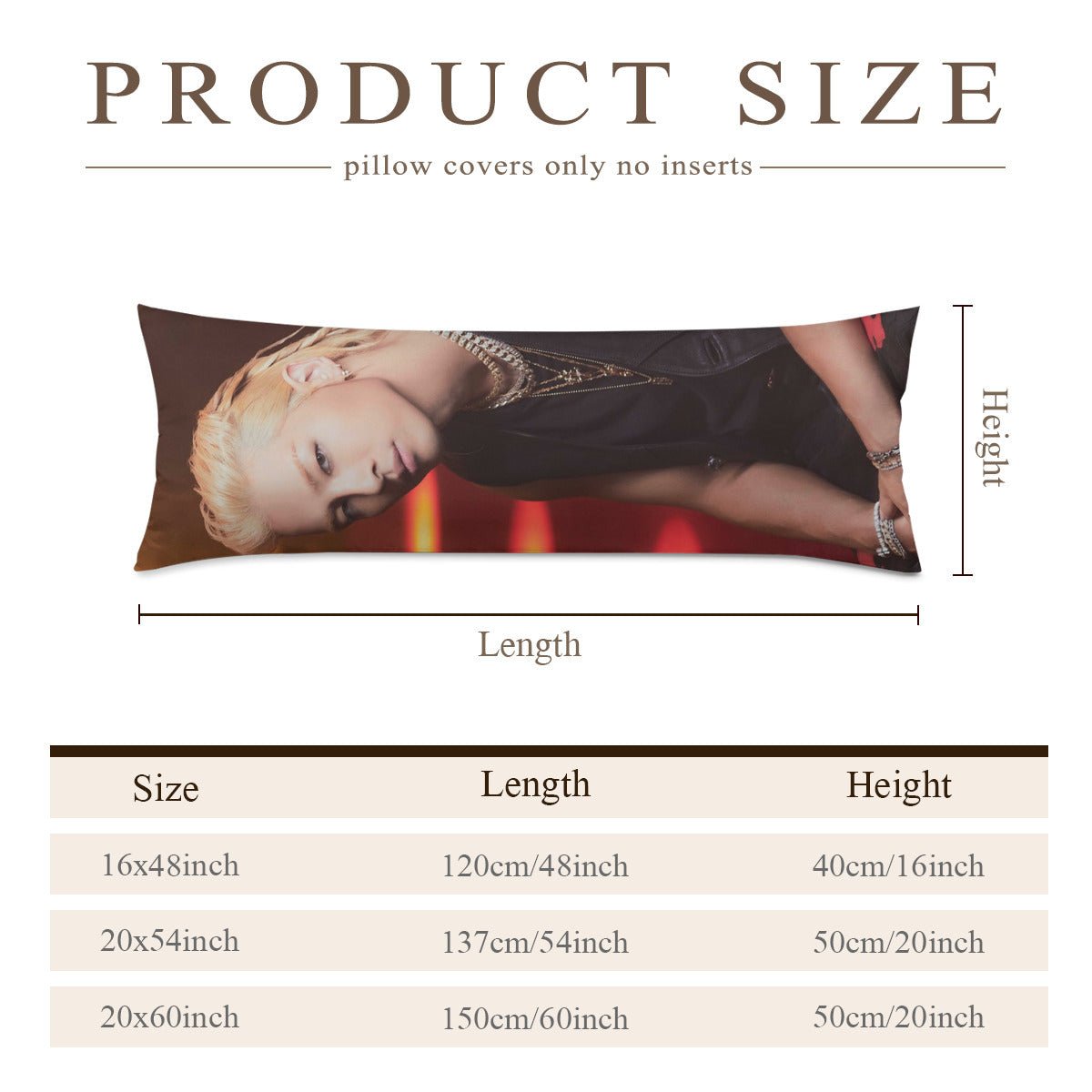 BIGBANG Taeyang Full Body Pillow Case - Double Sided Full Body Pillowcases - 3 sizes! - Beyond The Shoppe