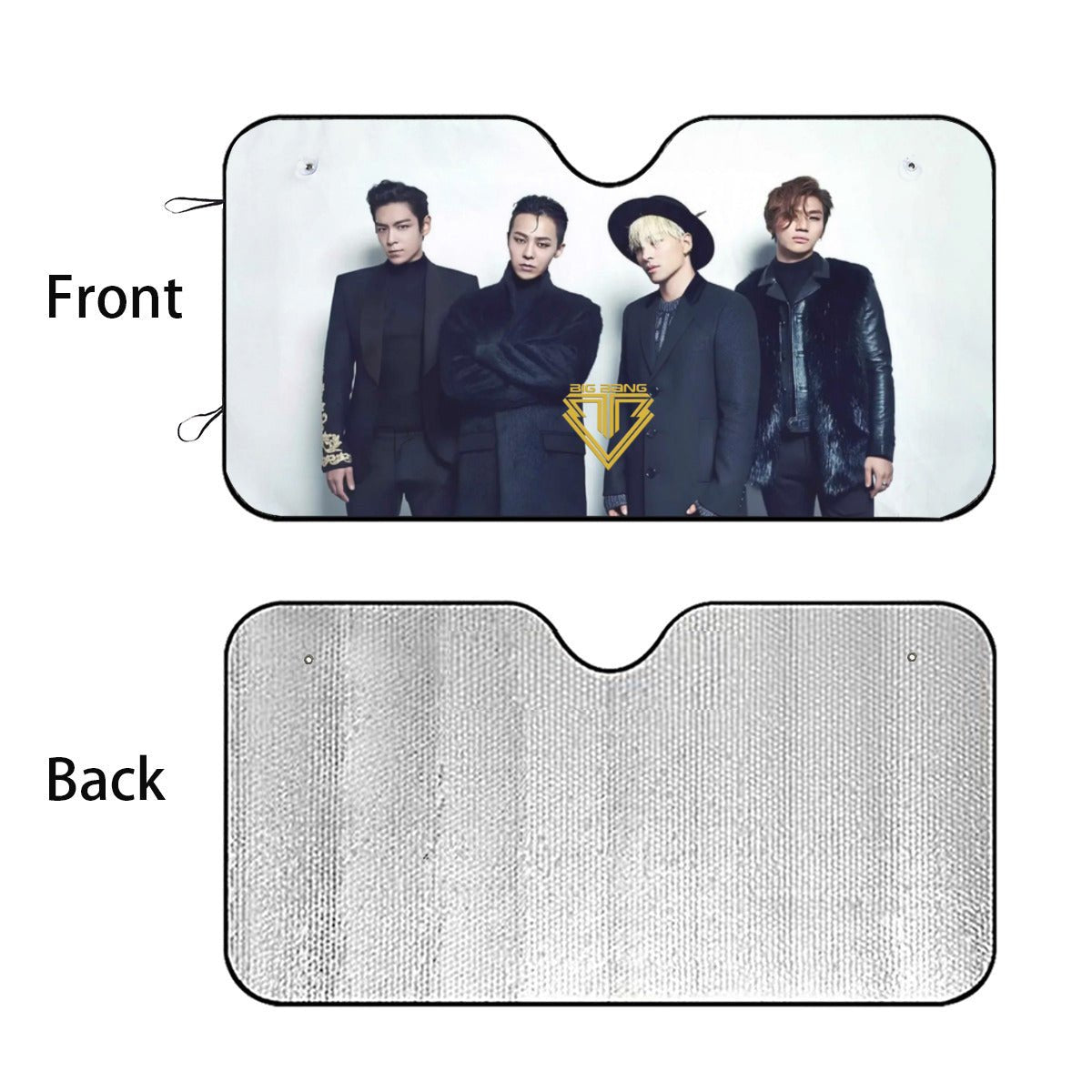 BINGBANG Sun Shade - Windshield Cover - KPop Themed - Great gift! Car Window Shield - Windshield Protector - Beyond The Shoppe
