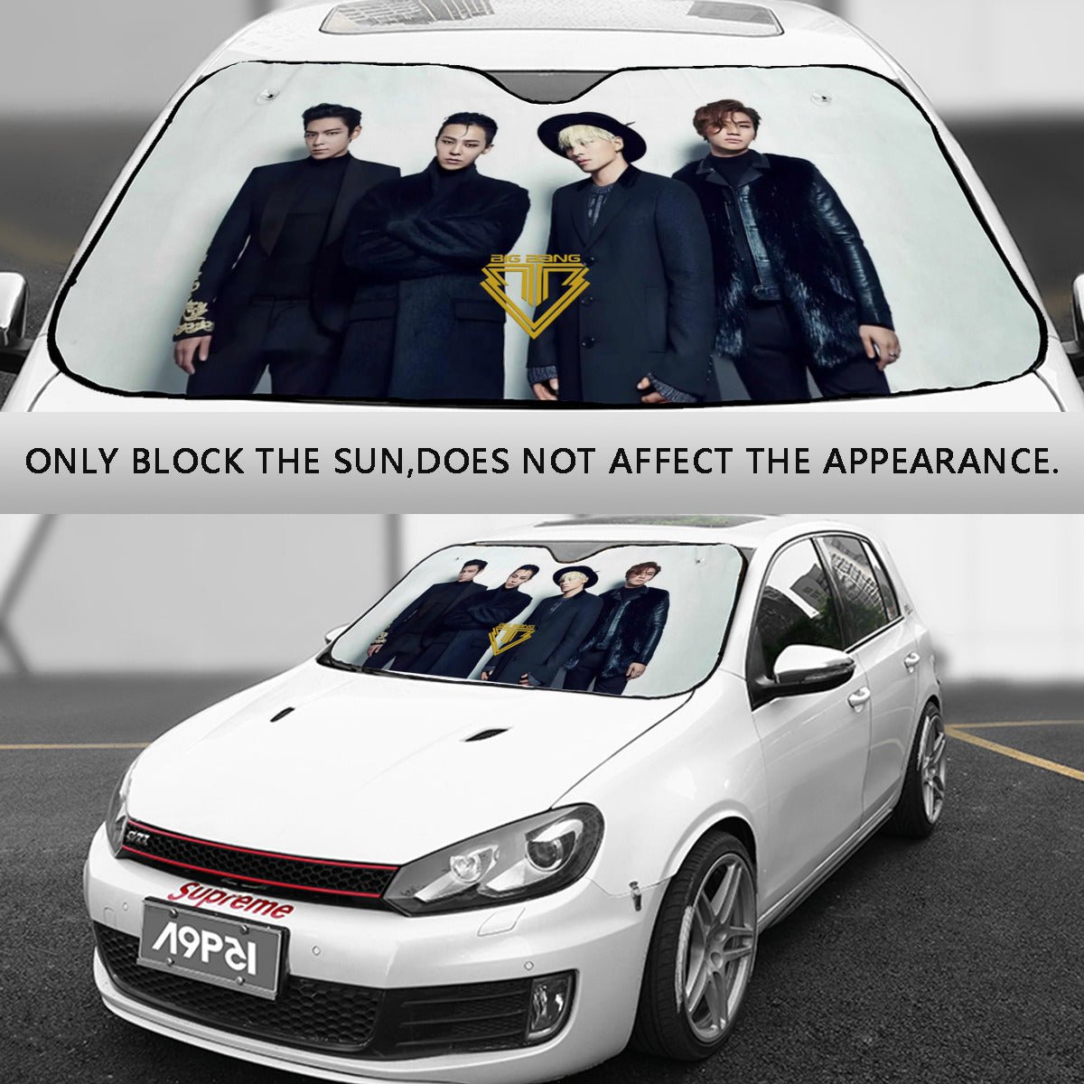 BINGBANG Sun Shade - Windshield Cover - KPop Themed - Great gift! Car Window Shield - Windshield Protector - Beyond The Shoppe