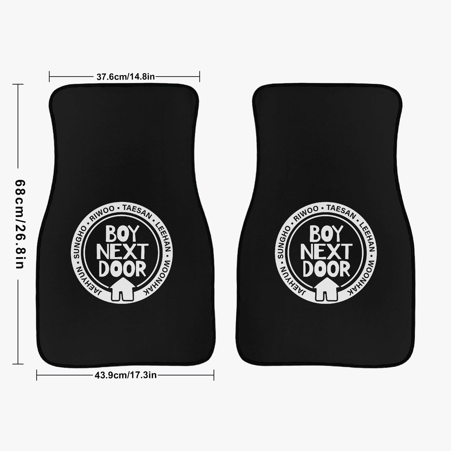 BoyNextDoor Car Floor Mats - 2Pcs Car Floor Mats - Car Accessories - Kpop car mats - (Set of 2) - Beyond The Shoppe