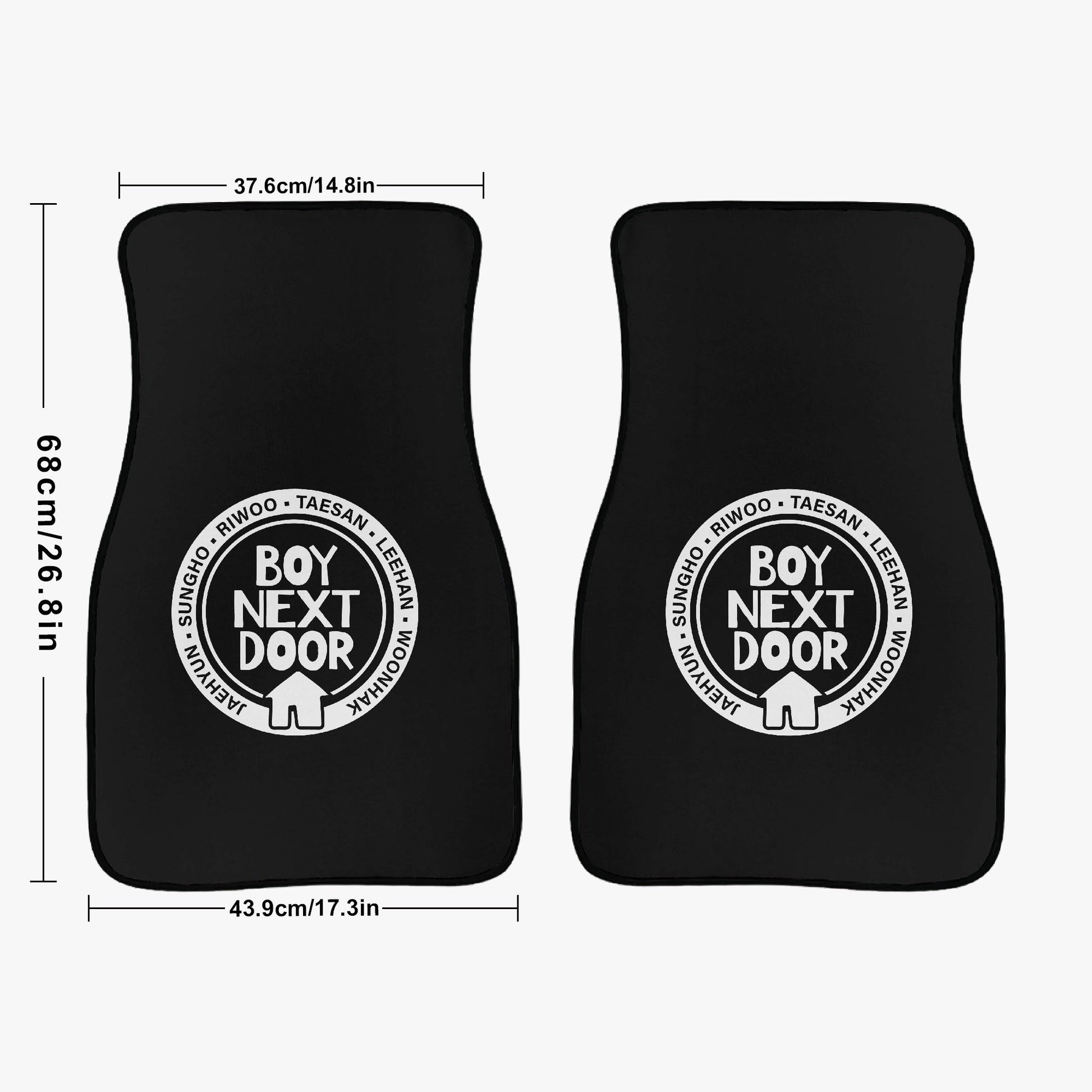 BoyNextDoor Car Floor Mats - 2Pcs Car Floor Mats - Car Accessories - Kpop car mats - (Set of 2) - Beyond The Shoppe