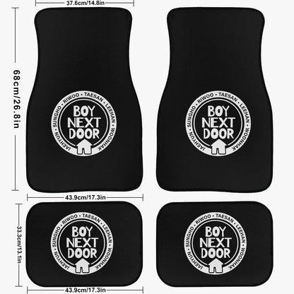 BoyNextDoor Car Floor Mats - 4Pcs Car Floor Mats - Car Accessories - Kpop car mats - (Set of 4 - 2 Front & 2 Rear) - Beyond The Shoppe