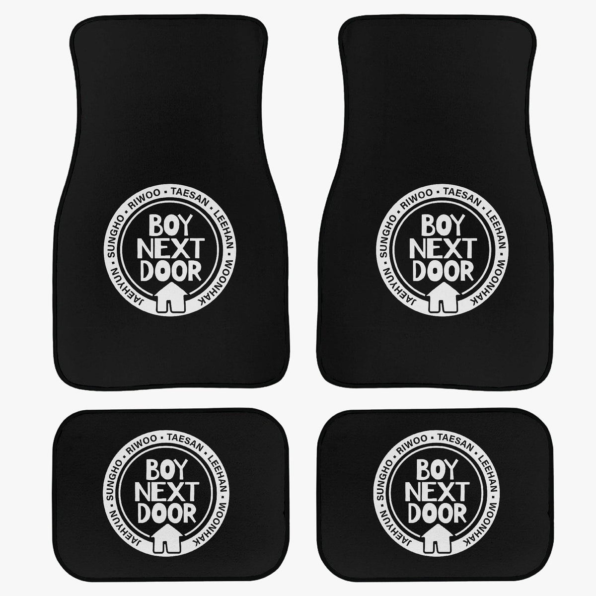 BoyNextDoor Car Floor Mats - 4Pcs Car Floor Mats - Car Accessories - Kpop car mats - (Set of 4 - 2 Front & 2 Rear) - Beyond The Shoppe